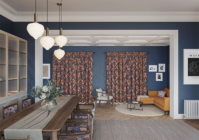 Belle Fuchsia, Indigo - Made to Measure Curtains - Image 14
